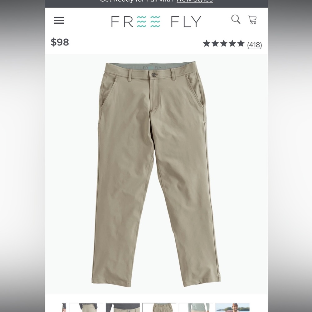 Free fly men’s nomad pant 36x32